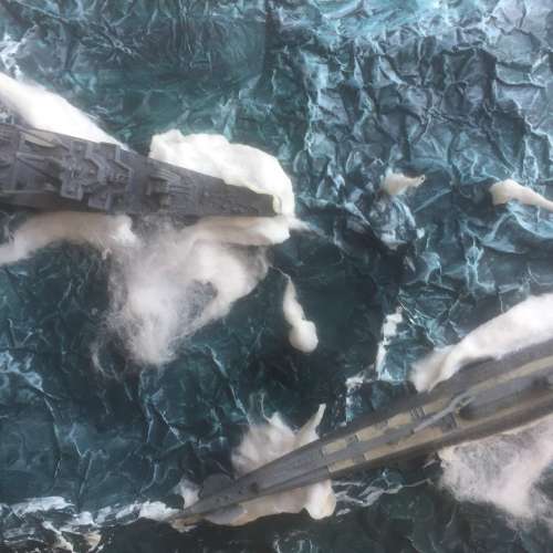 $50 - [電影 《怒海戰艦》戰爭場景]  美軍 驅逐艦 戰艦 - USA Battleship 攻擊 德...