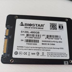 90% new 台灣名廠 Biostar 2.5" 480GB SSD SATA