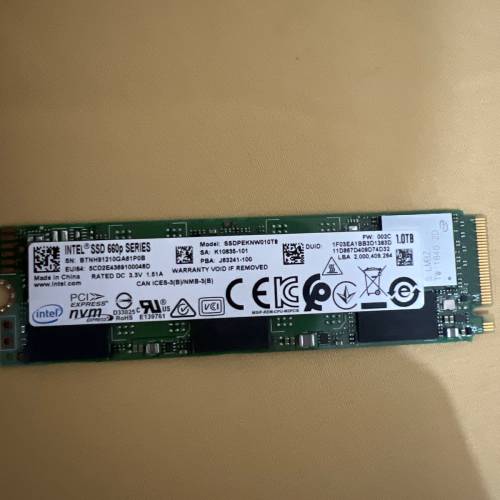 intel SSD 1TB M2