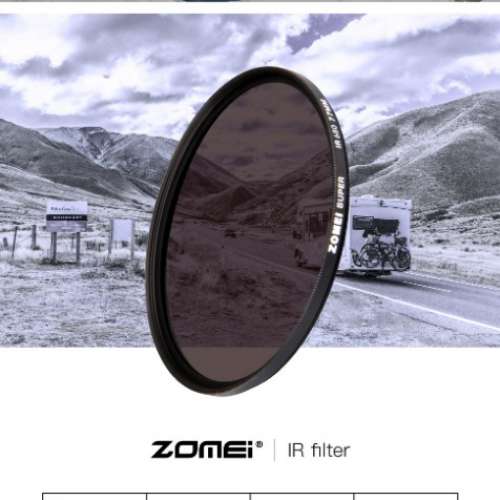 Zomei IR Filter 紅外線濾鏡 IR680 / IR720 / IR760 / IR850 / IR950 (25-82mm)