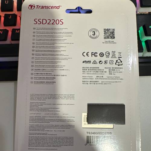 全新transcend ssd220s 240gb sata ssd