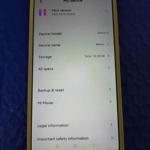 Redmi 紅米 6 32G 5.45 吋屏 5.45 inches Screen  5.45 吋屏,  3 + 32GB  只公司內...