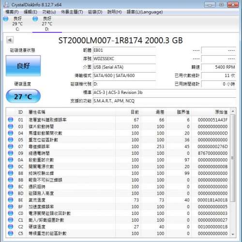 行貨 Seagate Backup Plus Slim 2TB
