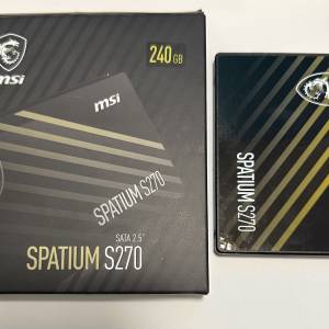行貨 MSI Spatium S270 240GB 2.5" SSD