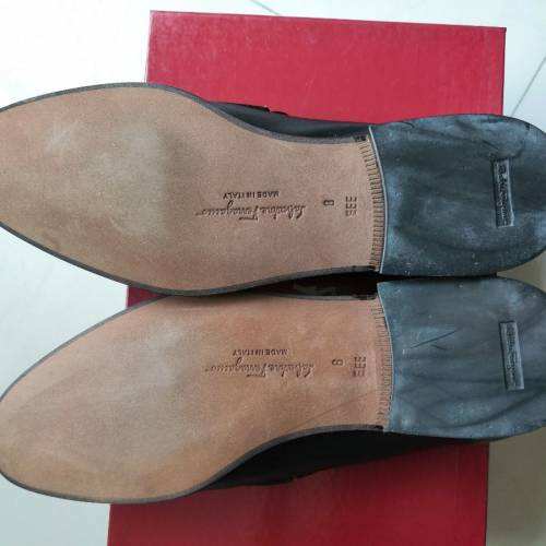 Salvatore Ferragamo 男裝皮鞋size 8，全新未著