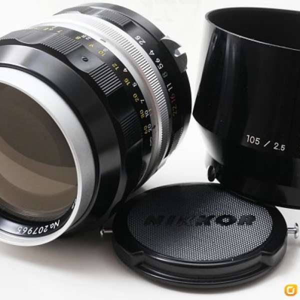 Nikon Nippon Kogaku Nikkor-P 105mm F2.5 (non-AI) 藝康真正人像鏡皇(全套) 全新一樣