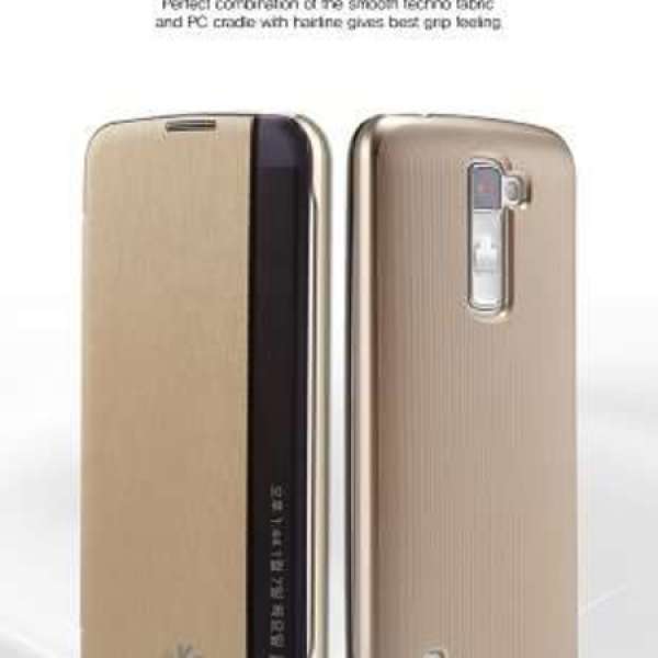 全新原裝Voia韓製LG K10側邊透視感應皮套CleanUP Quick Cover Case連屏幕保護貼K43...