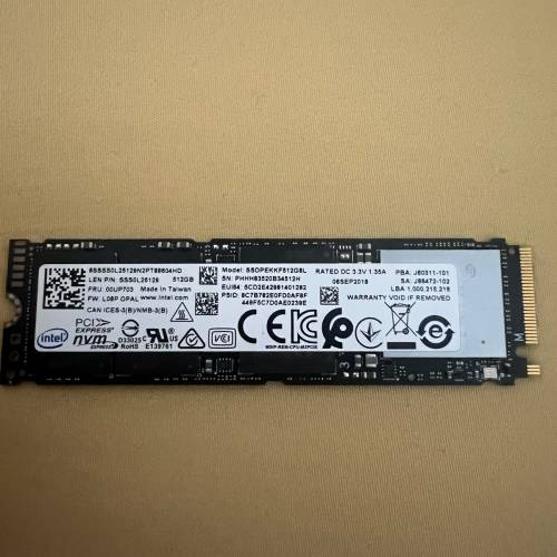 Intel SSD 512gb M2