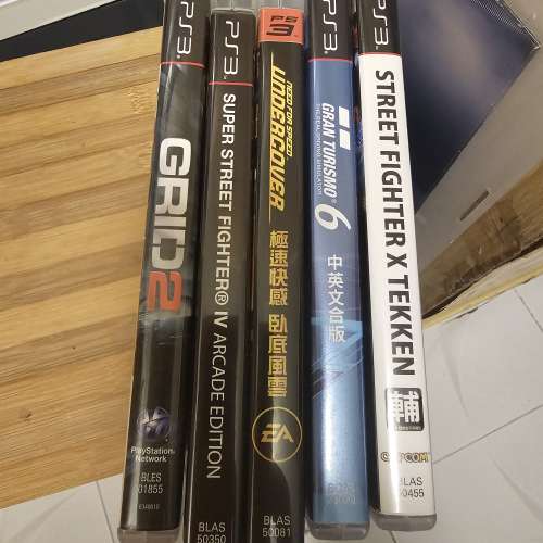 PS3遊戲碟全部共五隻