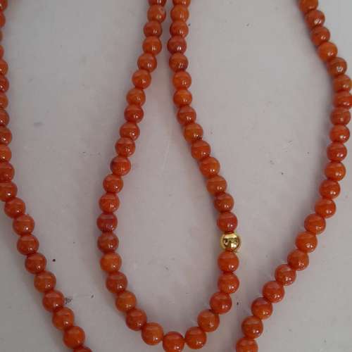 紅翡A玉珠串，6mm 26寸,亦可改作三到四條手串用，單一條330元兩條580元，no.28.3.24