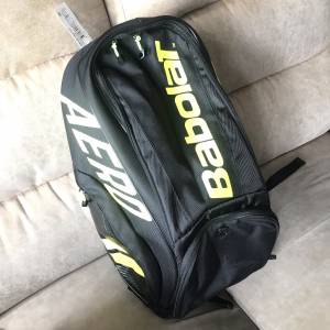 🎾 BABOLAT Pure Aero Tennis Backpack Bag BLACK 44x32x26cm USED 網球袋 🎾