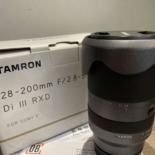 99%新Tamron 28-200mm f/2.8-5.6 Di III RXD for Sony E Mount (A071) 可加錢換Son...