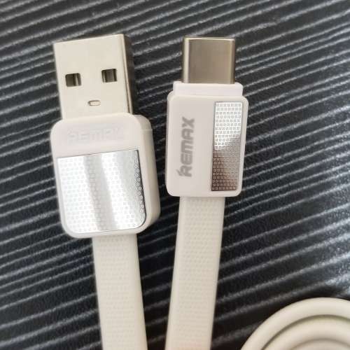 REMAX Type C USB Cable 白色或黑色 安卓充電數據連接線 1米長 私保3天 1 meter Le...
