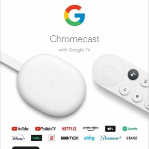 Chromecast with Google tv, Netflix Disney Plus Spotify YouTube all new