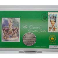 (2003)曼島/英女皇銀禧登基纪念幣連郵票首日封/全新/限量發行/Ref384