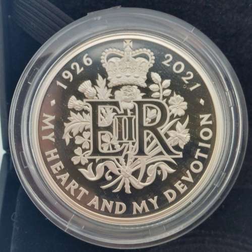 2021 QUEENS 95th BIRTHDAY SILVER PIEDFORT £5 IN CASE OF ISSUE WITH COA/2安士...