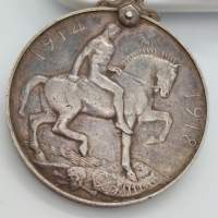 1914 1918Ming George V Silver Horse Medal WWI Antique Military Collectivles