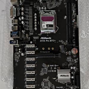 二手 ASROCK H110 PRO BTC + H110 DDR4 LGA1151 ATX MB
