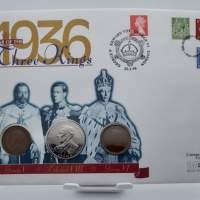 GREAT BRITAIN 1996 60th ANNIV YEAR OF 3 KINGS COMMEMORATIVE COIN COVER LONDON
