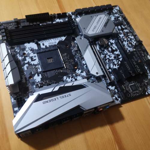 (新淨) ASROCK B450 STEEL LEGEND底板連背板(運作正常)