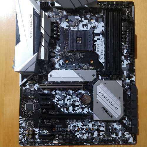 (新淨) ASROCK B450 STEEL LEGEND底板連背板(運作正常)