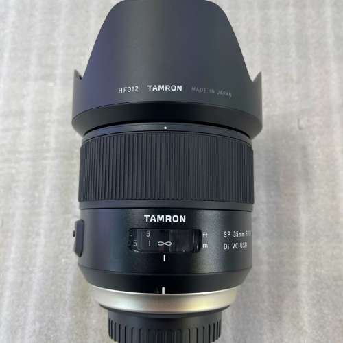 TAMRON SP 35mm f/1.8 Nikon mount 無盒無單無證 淨鏡 有hood 有前後cap 新淨 長放...