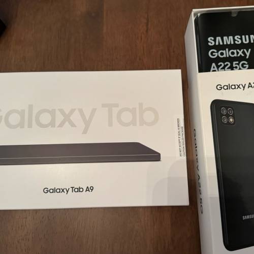 全新 Samsung Galaxy Tab A9 4+64GB Wifi 黑色 & A22 5G 不議價送全新尿袋同按摩槍