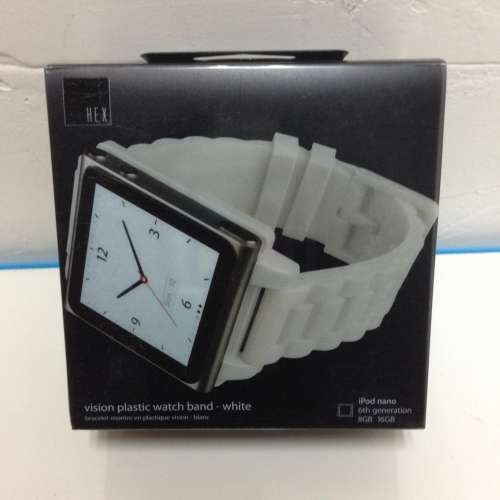 HEX VISION Watch Band for iPod Nano or Regular Watch 20mm NEW 全新錶带 白色