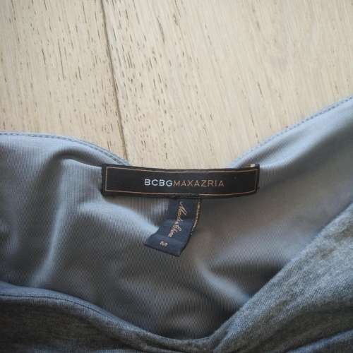 BCBGMaxAzria modal mid sleeve ruched dress M