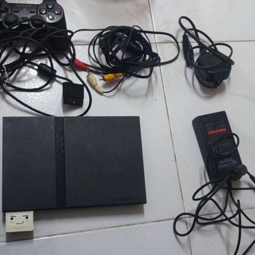 Sony PS2薄身遊戲機+1手掣+8MB記憶卡