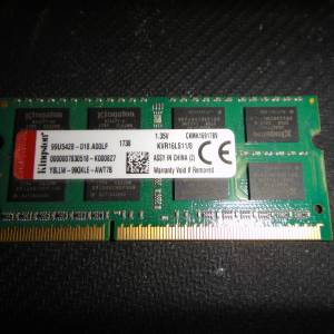 Kingston DDR3 1600 8G SO-DIMM Notebook Ram