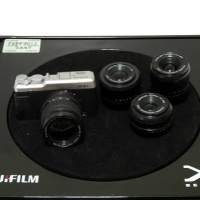 罕有 原裝正版 限量 富士 磁石相機模型 fujifilm X-E1 4鏡頭 figure scale camera ...