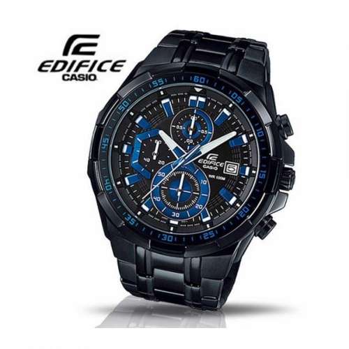 Casio Edifice Chronograph Black Blue Dial Men's Watch (EFR-539BK-1A2V)