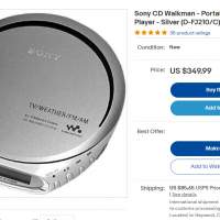 Sony Discman D-FJ210 Portable(防震)CD Player AM/FM/Weather(靚聲)