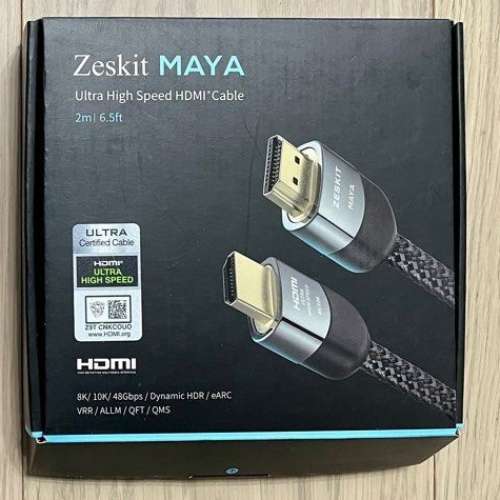 Zeskit 超高速8K HDMI 2.1 規格2米長