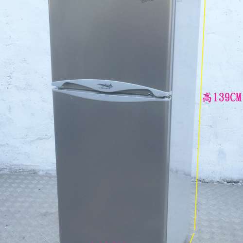 可信用卡付款))二手雪櫃 (雙門惠而浦)WF175/8 銀面 95%新 139CM高 强化玻璃100%正常