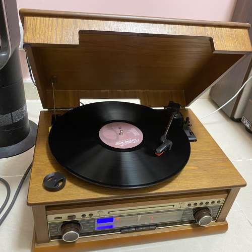全新國產黑膠唱盤 可播黑膠/CD/mp3 有收音機功能 外型復古