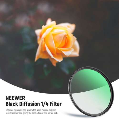 NEEWER Black Diffusion 1/4 Filter Mist Dreamy Cinematic Effect Filter 黑柔濾鏡