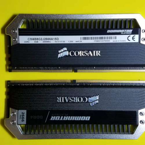 2 PCS OF CORSAIR DDR4 8GB (TOTAL 16GB) 2666 GAMING RAM KIT