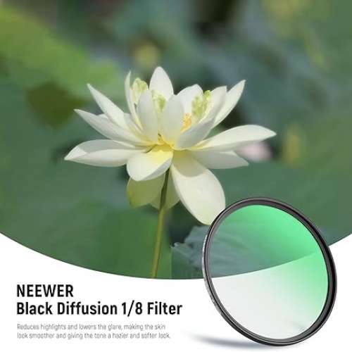 NEEWER Black Diffusion 1/8 Filter Mist Dreamy Cinematic Effect Filter 黑柔濾鏡