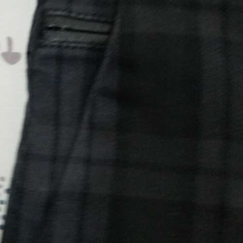 AT-20 返工 休閒裝 黑色 棉質 暗格子紋 斜布褲 Size 31碼 170/82A Cotton Checked ...