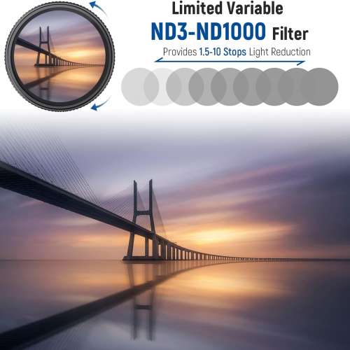 NEEWER MRC ND3-ND1000 Variable ND Filter (37mm-82mm) 可調減光濾鏡