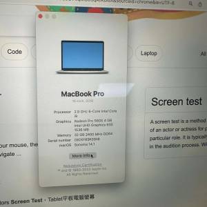 MacBook Pro 15" 2018 ( i9 / 32GB RAM / 1 TB SSD / 15.4 ) -  Bad Screen Color