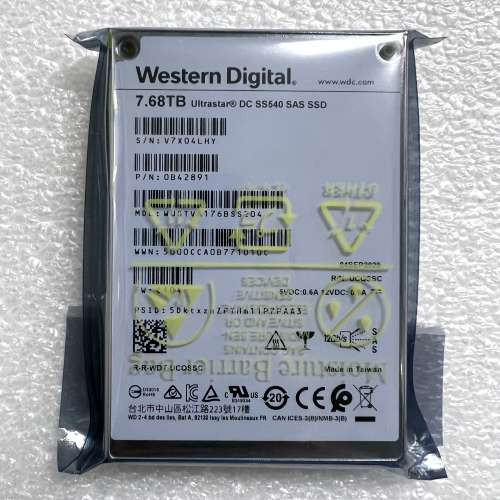 Western Digital Ultrastar DC SS540 7.68TB SAS SSD WUSTVA176BSS20x