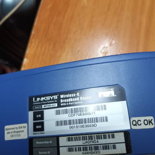 2152 Wireless-G 2.4GHz 54Mbps Broadband Router LINKSYS $10