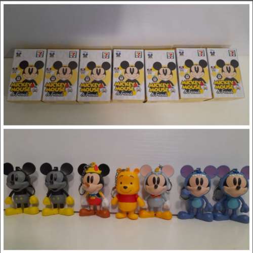 全新迪士妮米奇老鼠小熊維尼鎖匙扣New mickey house winnie the pooh key ring