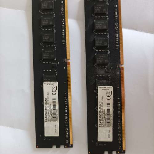 G.Skill DDR4 2666 16GB Kit (8GB x 2 雙通道Dual Channel) desktop RAM