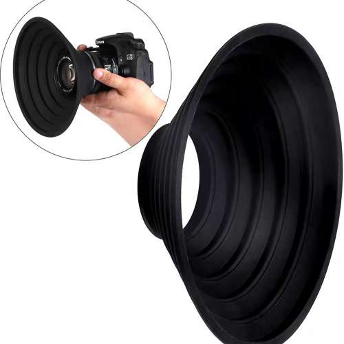 通用消光罩可折疊軟遮光罩 - 適合70-90mm外徑的鏡頭