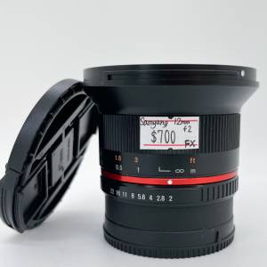 99% New Samyang 12mm F2手動鏡頭, 深水埗門市可購買