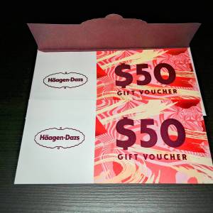 Haagen-Dazs 現金劵 禮卷 $50 x 2